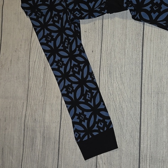 Eliza J Women's Geometric Retro Long Sleeve Dress Blue and Black Size 14P - Picture 5 of 9